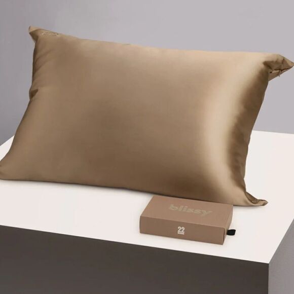 NWT Blissy Mulberry Taupe Silk Pillowcase size king with zipper - Picture 1 of 5